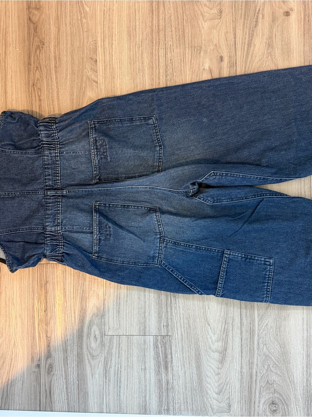 We The Free Dark Blue Denim Jumpsuit Romper